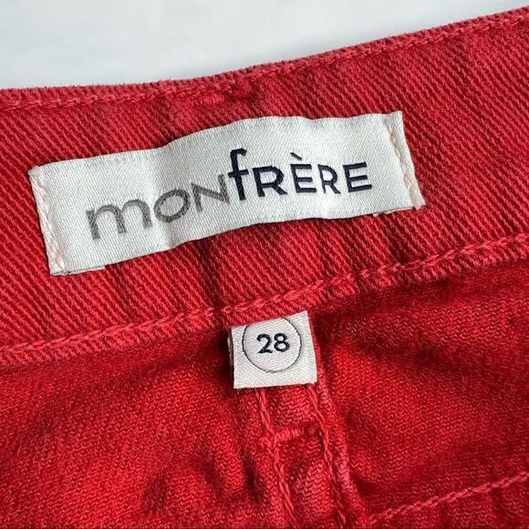 MON FRERE Mens Size 28 Inseam 32 Greyson Red Skinny Jeans - Picture 3 of 10